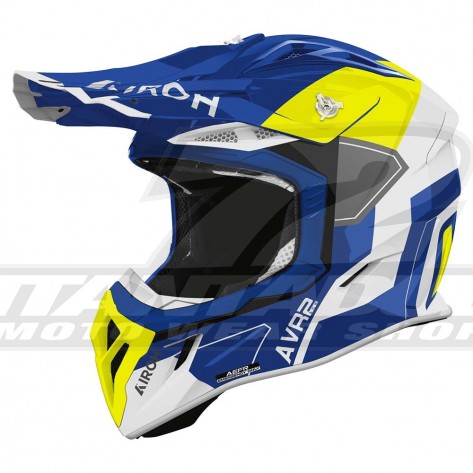 Casco Motocross Airoh AVIATOR ACE 2 Shield - Blu Giallo - Offerta