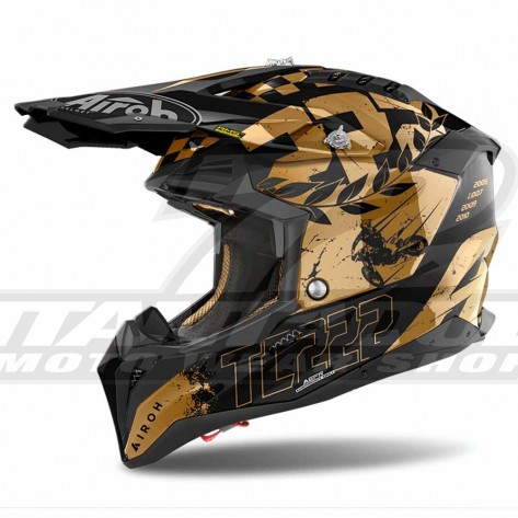 Casco Motocross Airoh AVIATOR 3 TC222 The Legend - Cromo - Offerta