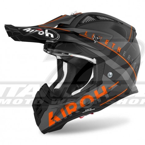 Casco Motocross Airoh AVIATOR ACE Amaze - Arancione Opaco - Offerta Online