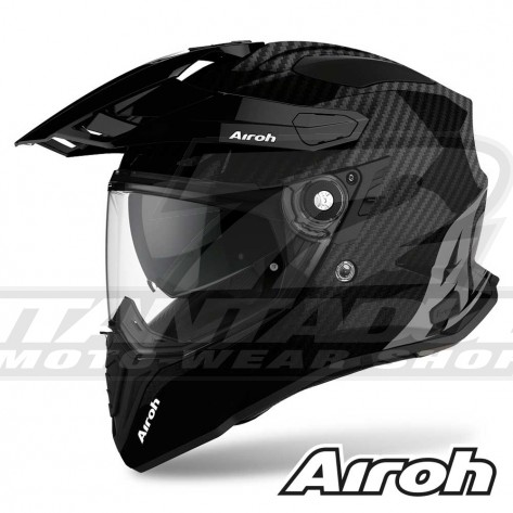 Casco Moto Crossover Airoh COMMANDER Carbon - Nero