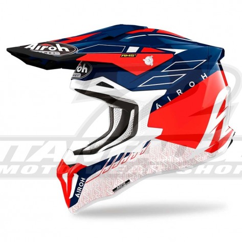 Casco Motocross Airoh STRYCKER Skin - Rosso - Offerta Online