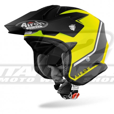 Casco Moto Airoh TRR S Keen - Giallo Opaco