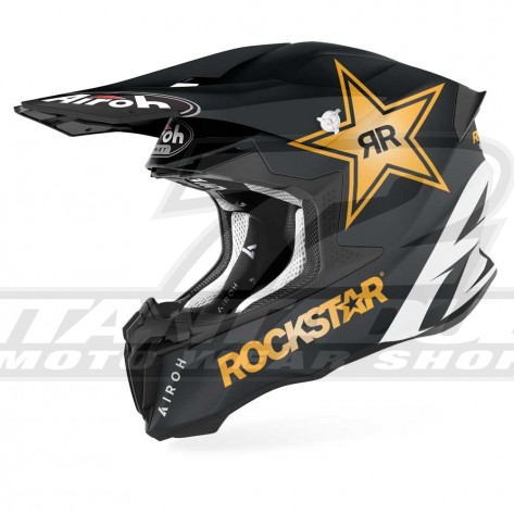 Casco Motocross Airoh TWIN 2.0 Rockstar 22 - Opaco