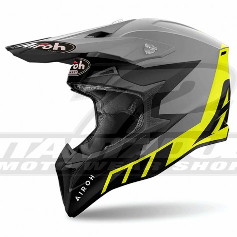 Casco Motocross Airoh WRAAAP Reloaded - Giallo Opaco - Offerta Online