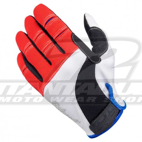 Guanti Moto Biltwell MOTO - Nero Rosso Bianco - Offerta Online