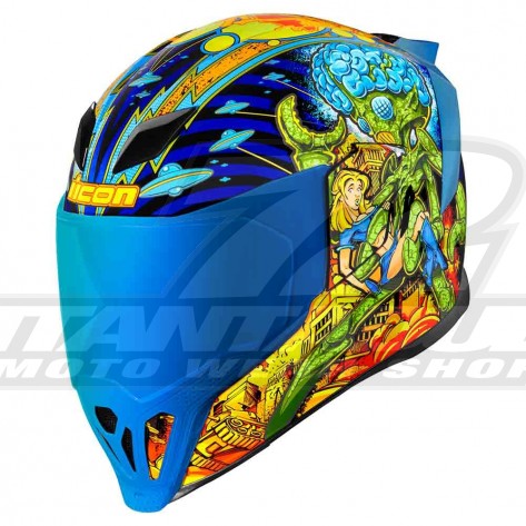 Casco Moto Icon AIRFLITE Bugoid Blitz - Blu - Offerta Online