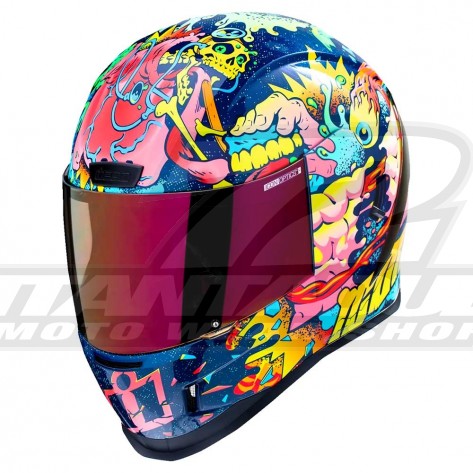 Casco Moto Icon AIRFORM MIPS Scatterbrain - Blu - Offerta