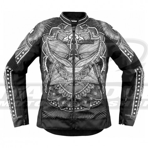 Giacca Moto Donna Icon OVERLORD3 Noble - Nero - Offerta
