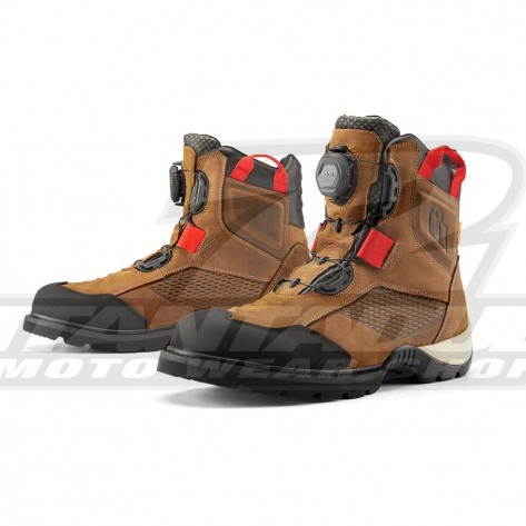 Stivali Moto Icon STORMHAWK WATERPROOF - Marrone - Offerta