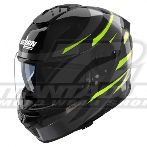 Casco Moto Nolan N80-8 Fervo 354 - Nero Antracite Verde Impulso Cromato - Offerta