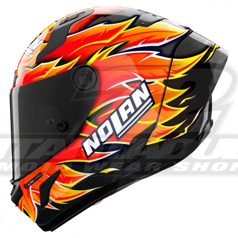 Casco Moto Nolan X-804 RS ULTRA CARBON Replica Iannone 368 - Carbonio Rosso Arancione Giallo - Offerta