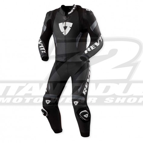 Tuta Pelle Divisibile Moto REV'IT! ARGON 3 - Nero Bianco - Offerta