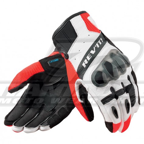 Guanti Moto REV'IT! RITMO - Nero Rosso Neon - Offerta