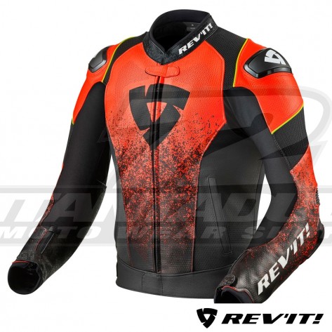 Giacca REV'IT! QUANTUM AIR - Nero Rosso Neon