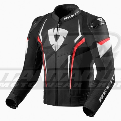 Giacca Moto REV'IT! GLIDE - Nero Rosso Neon