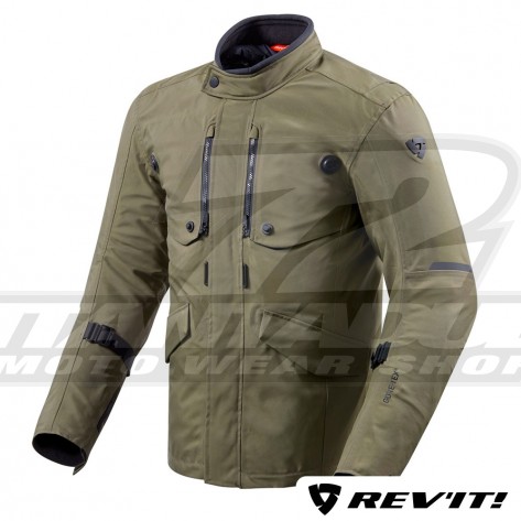 Giacca REV'IT! TRENCH GTX - Verde Scuro