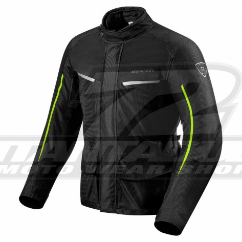Giacca Moto REV'IT! VOLTIAC 2 - Nero Giallo Neon