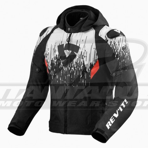 Giacca Moto REV'IT! QUANTUM 2 H2O - Nero Bianco