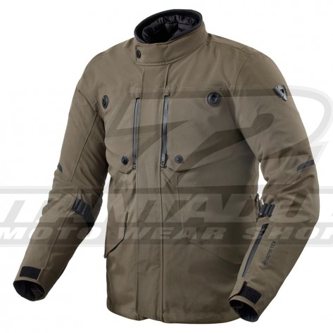 Giacca Moto REV'IT! TRENCH 2 GTX - Nero Oliva - Offerta