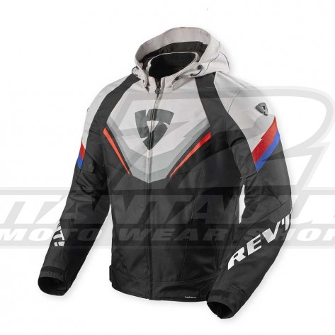 Giacca Moto REV'IT! QUANTUM 3 H2O - Nero Grigio Chiaro - Offerta