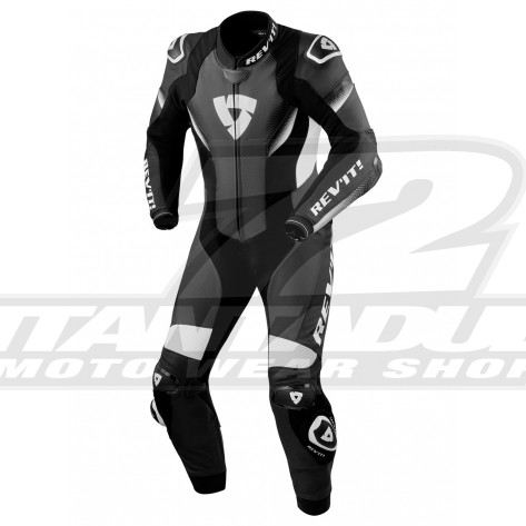 Tuta Pelle Moto REV'IT! CONTROL - Nero Bianco - Offerta