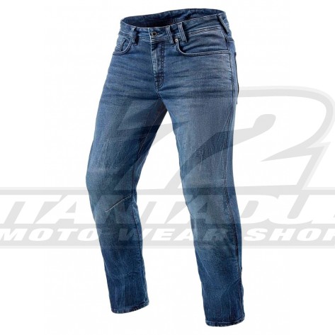 Jeans Moto REV'IT! DETROIT 2 TF (Taglia Corta) - Blu Medio - Offerta Online
