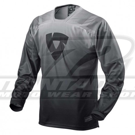 Maglia Motocross REV'IT! SCRAMBLE - Nero Bianco