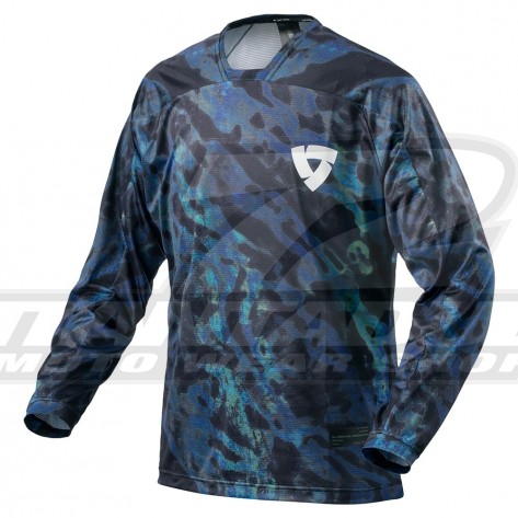 Maglia Motocross REV'IT! EMULSION - Blu Nero - Offerta