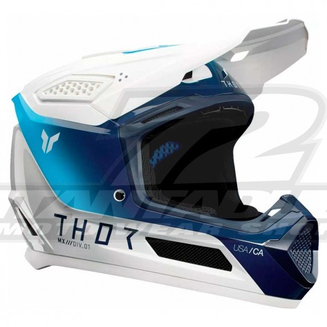 Casco Motocross Thor FLEET STORM - Bianco Navy - Offerta