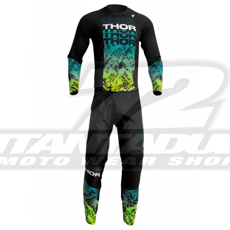 Completo Cross Bambino Thor YOUTH SECTOR ATLAS - Nero Teal - Offerta Online