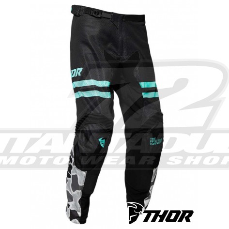 Pantaloni Cross Thor PULSE AIR FIRE - Grigio Chiaro Nero
