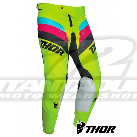 Pantaloni Cross Thor PULSE RACER - Acid Nero