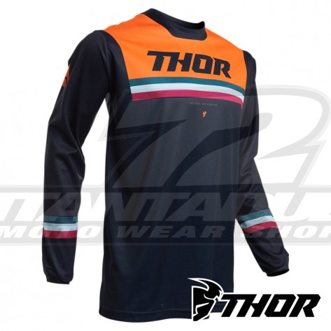 Maglia Cross Thor PULSE PINNER - Blu Notte Arancione