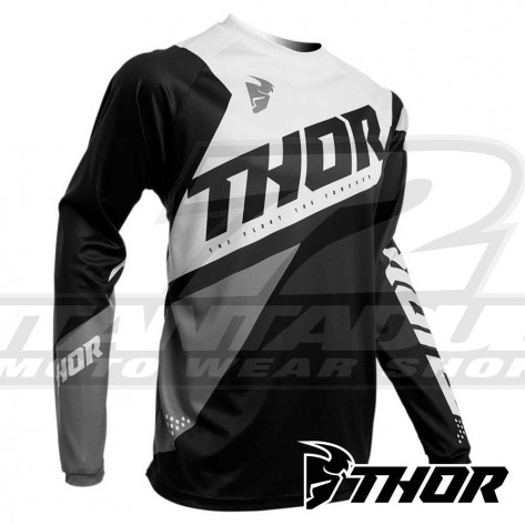 Maglia Cross Thor SECTOR BLADE - Nero Bianco
