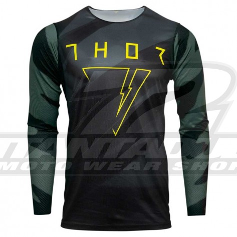 Maglia Cross Thor PRIME PRO CAST - Verde Militare Nero