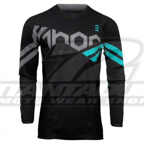 Maglia Cross Thor PULSE CUBE - Nero Menta