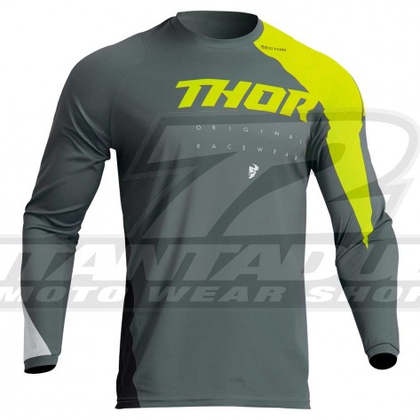 Maglia Cross Thor SECTOR EDGE - Grigio Scuro Acid - Offerta Online