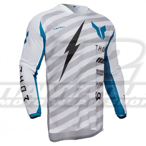 Maglia Cross Thor LAUNCHMODE VENTED RAID - Bianco Grigio - Offerta