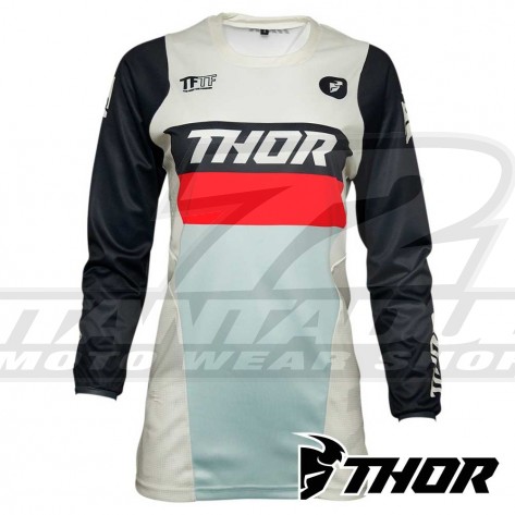 Maglia Cross Donna Thor Women's PULSE RACER - Bianco Vintage Midnight