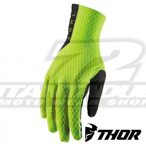 Guanti Cross Thor AGILE - Verde Acido Nero