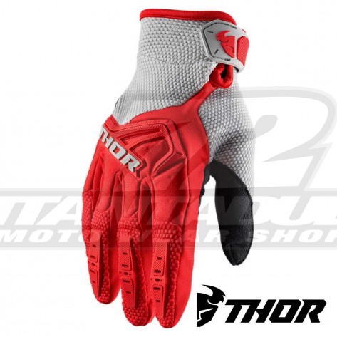 Guanti Cross Thor SPECTRUM - Rosso Grigio
