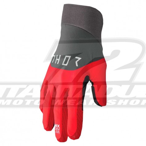 Guanti Cross Thor AGILE RIVAL - Rosso Charcoal - Offerta Online