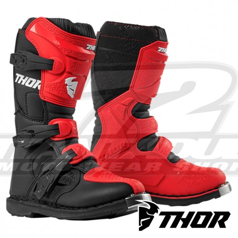 Stivali Cross Bambino Thor Youth BLITZ XP - Rosso Nero
