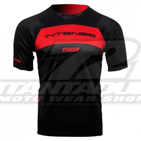 Maglia MTB Thor INTENSE ASSIST DART Short Sleeve - Nero Rosso - Offerta Online