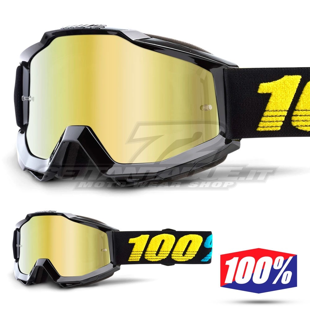 Maschera Cross 100% THE ACCURI Virgo - Lente Oro Specchio | SETTANTADUE.IT