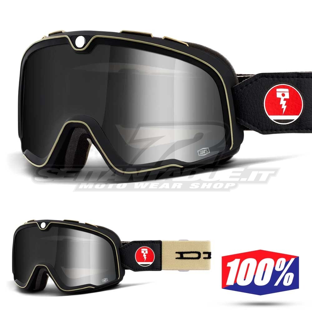 Maschera 100% BARSTOW Deus EX Machina - Lente Argento Specchio |  SETTANTADUE.IT