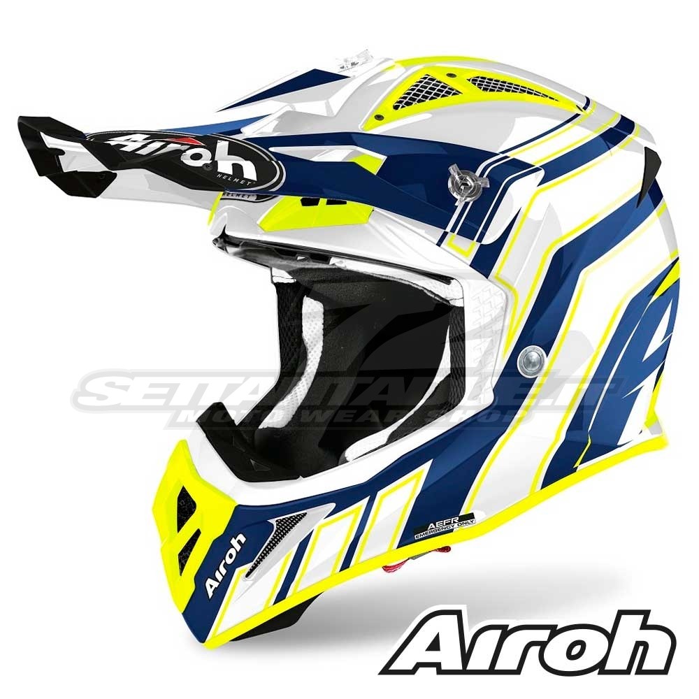 Casco Motocross Airoh AVIATOR ACE Art - Blu