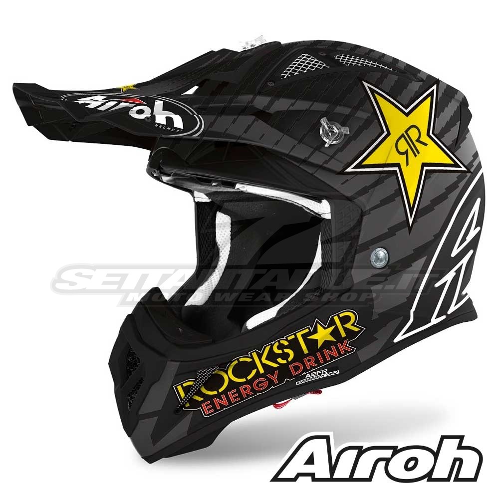 Casco Motocross Airoh AVIATOR ACE Rockstar 2020 - Opaco | SETTANTADUE.IT