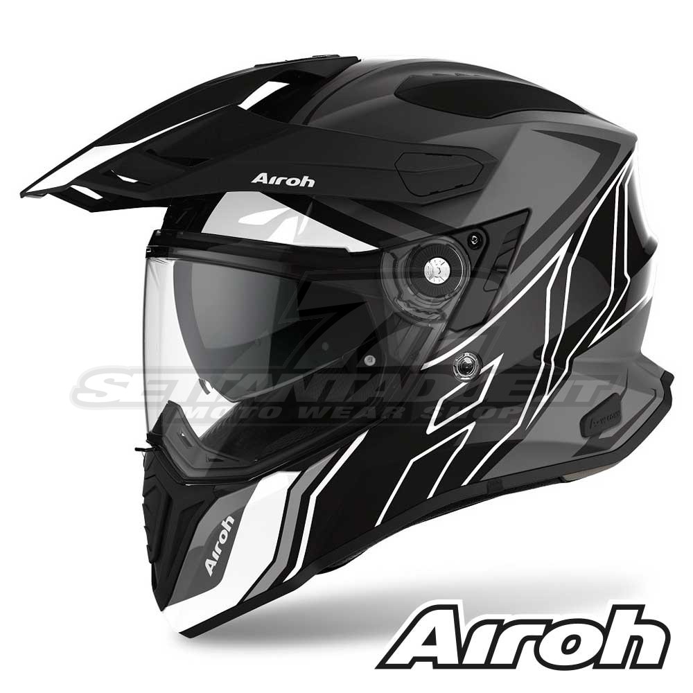 Casco Crossover Airoh COMMANDER Duo - Lucido Opaco | SETTANTADUE.IT