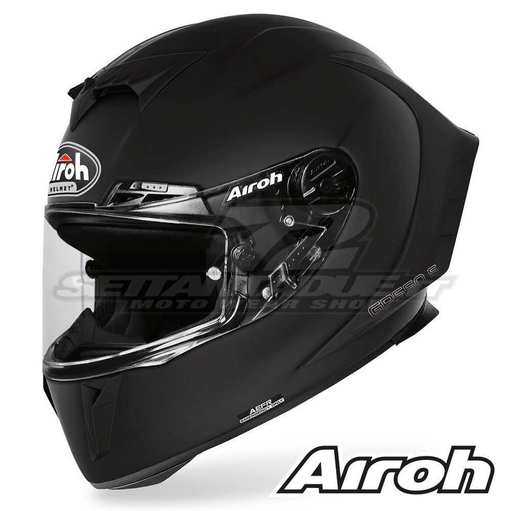 Casco Moto Integrale Airoh GP 550 S Color - Nero Opaco | SETTANTADUE.IT